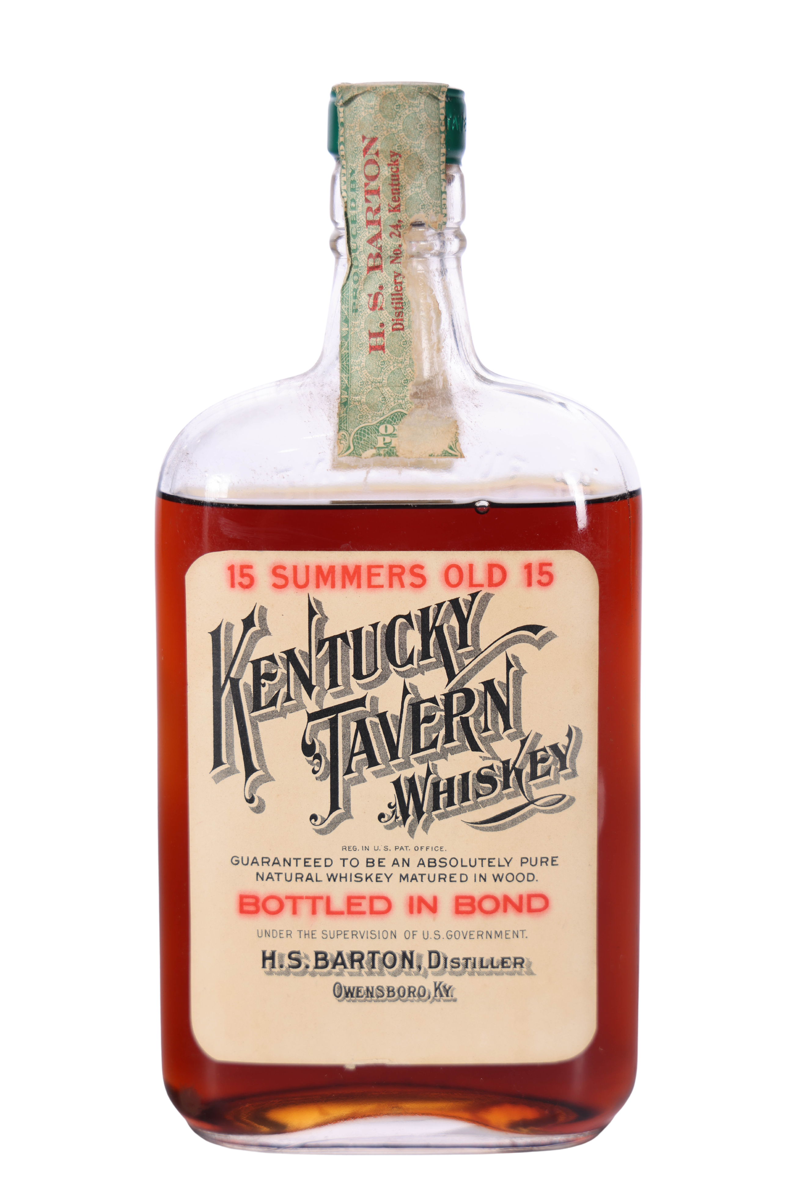 Kentucky Tavern 15 Year Bottled in Bond Pint 1917-1933 - Rare
